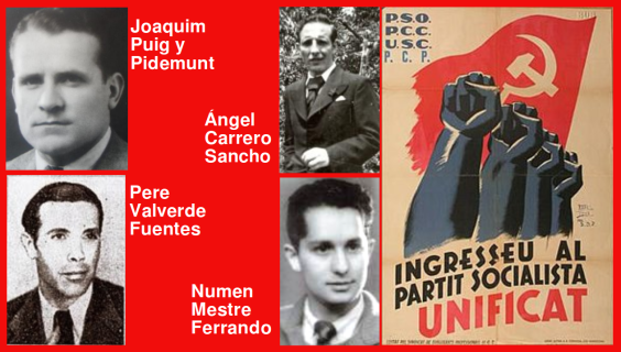 Cuatro militantes del PSUC word press